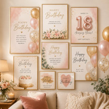Happy Birthday Home Decor Posters & Wall Prints
