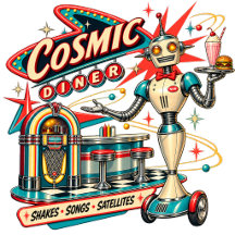 NRH Cosmic Diner – Vintage Atomic Robot Collection