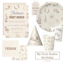 My First Rodeo - Western Cowboy Birthday Neutral