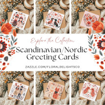 Scandinavian Valentine's Day Card Collection 