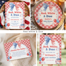 Red White and Due Baby Shower