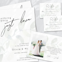 Eucalyptus Nothing Fancy Just Love Wedding Suite