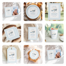 Vintage Airplane Boy Birthday