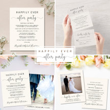Elegant Happily Ever After Cream Wedding Reception