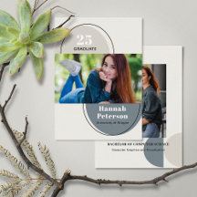 Modern Graduation Photo Announcement
