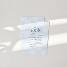 Cute Modern Checkered Baby Shower