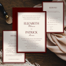 Deep Burgundy Formal Modern Classic Luxury Wedding