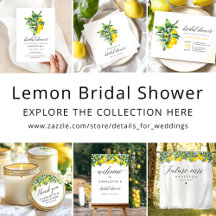 Lemon Watercolor Bridal Shower Collection