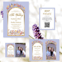  Lavender & gold floral elegant Wedding collection