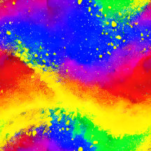 Colorful Rainbow Splattered Paint Pattern