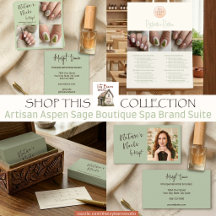 Artisan Aspen Sage Photo QR Spa Nail Brand