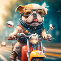cool dogs bikers