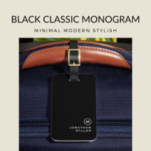 Minimal Black Classic Monogram