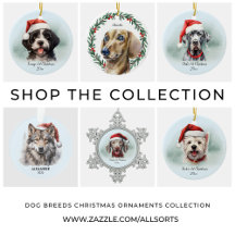 Personalized Dog Breed Christmas Ornaments