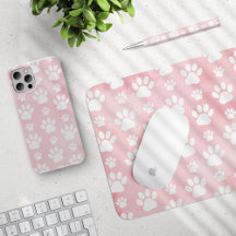 Paws, Pink Watercolor - Home Decor and Accessories