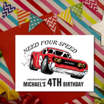 Red Race Car Birthday Party Gifts and Supplies