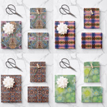Wrapping Sheets Gift Paper With Botanical Florals