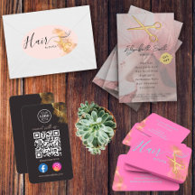 Gold Scissors Hair Salon Marketing Supplies