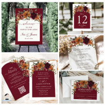 Sunset Burgundy Floral Wedding