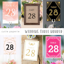 Wedding Table Number