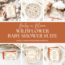 Orange Wildflower Boho Baby Shower Suite