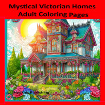 Victorian Homes, Large Sized, Adult Coloring Sheet