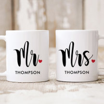 Mr and Mrs Wedding Mugs