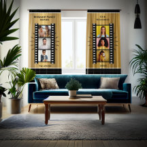 Family Friend Home Office Blackout Sheer Curtains 