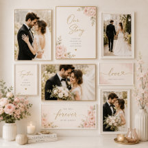 Elegant Wedding Photo Wall Art & Personalized Prin