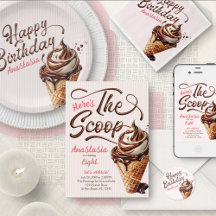 Girls Ice Cream Birthday Party Supplies