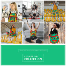 Green Aztec African Tiki Tribal Mask