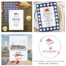 Rustic Gingham Coastal Crustacean Wedding