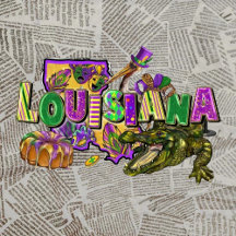 Mari Gras with Vintage Newspaper