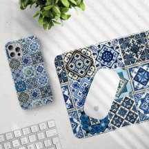 Blue Azulejo Portuguese Mixed Tiles 03 Collection