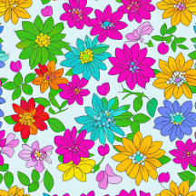 Colorful Bloom Pattern Bedding Set