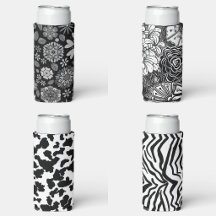 Seltzer Can Cooler Sleeves In Black Gray And White