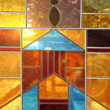 Magic light pouring from the windows of the Church