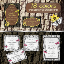 Product Labels Tree Bark Wood Grain Butterfly