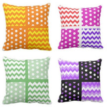 Chevron/Polkadot Pillows
