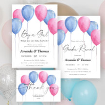 Balloons pink or blue Gender Reveal