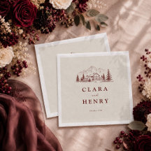 Burgundy Pine Lodge Wedding Collection