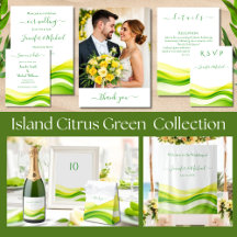 Island Citrus Green & Yellow Wedding Collection