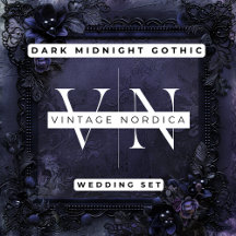 Dark Midnight Gothic Wedding Set