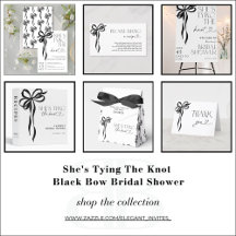 She's Tying The Knot Black Bow Bridal Shower