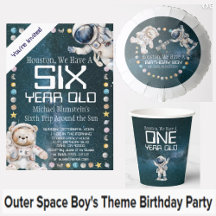 Boy's Outer Space Birthday Party Supplies & Decor