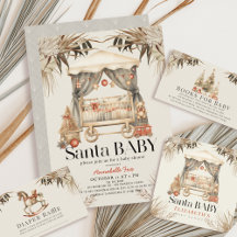 Boho Santa Baby Christmas Holiday Crib Baby Shower