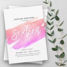 2024 Rainbow Colors Sweet 16 Invitations 