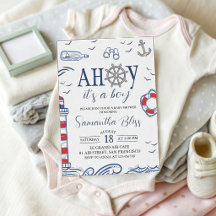 Ahoy It's a Boy Nautical Baby Shower Collection