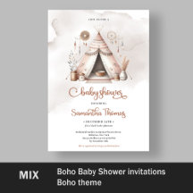 MIX - Boho Baby Shower Invitations