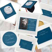 Graduation Party Favors & Supplies in Ocean Blue